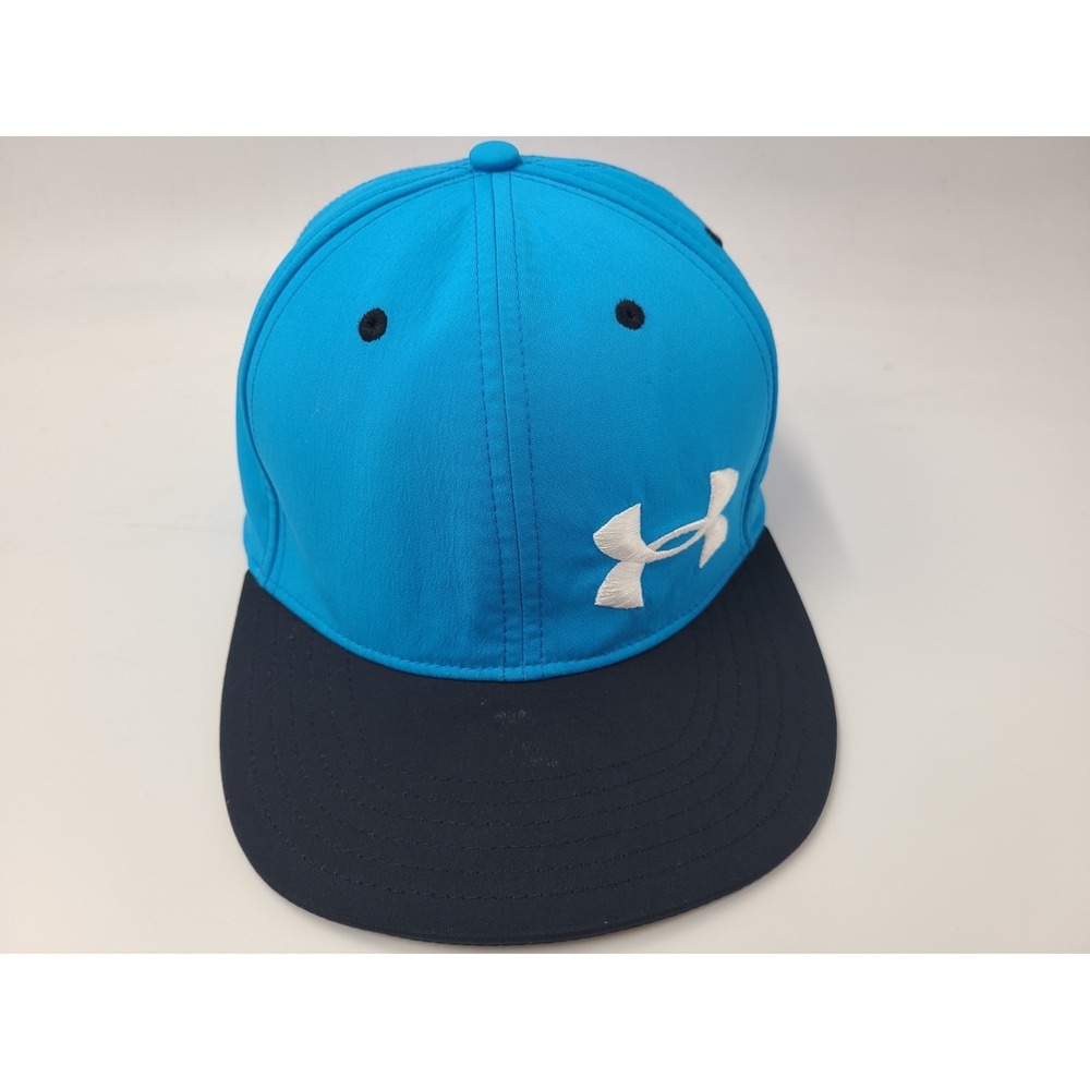 Under Armour Flex Fitted (Seems S-M) Hat Cap Polyester UA Men Women Blue Black